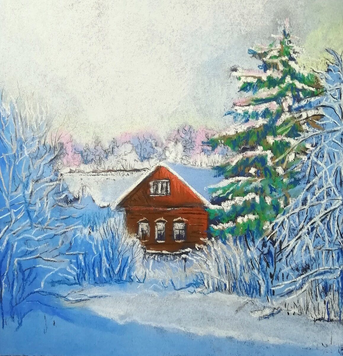 Как рисовать зиму. Зимние рисунки. Зимний пейзаж цветныекарандашами. Рисование зимний пейзаж. Зимний пейзаж пастелью.