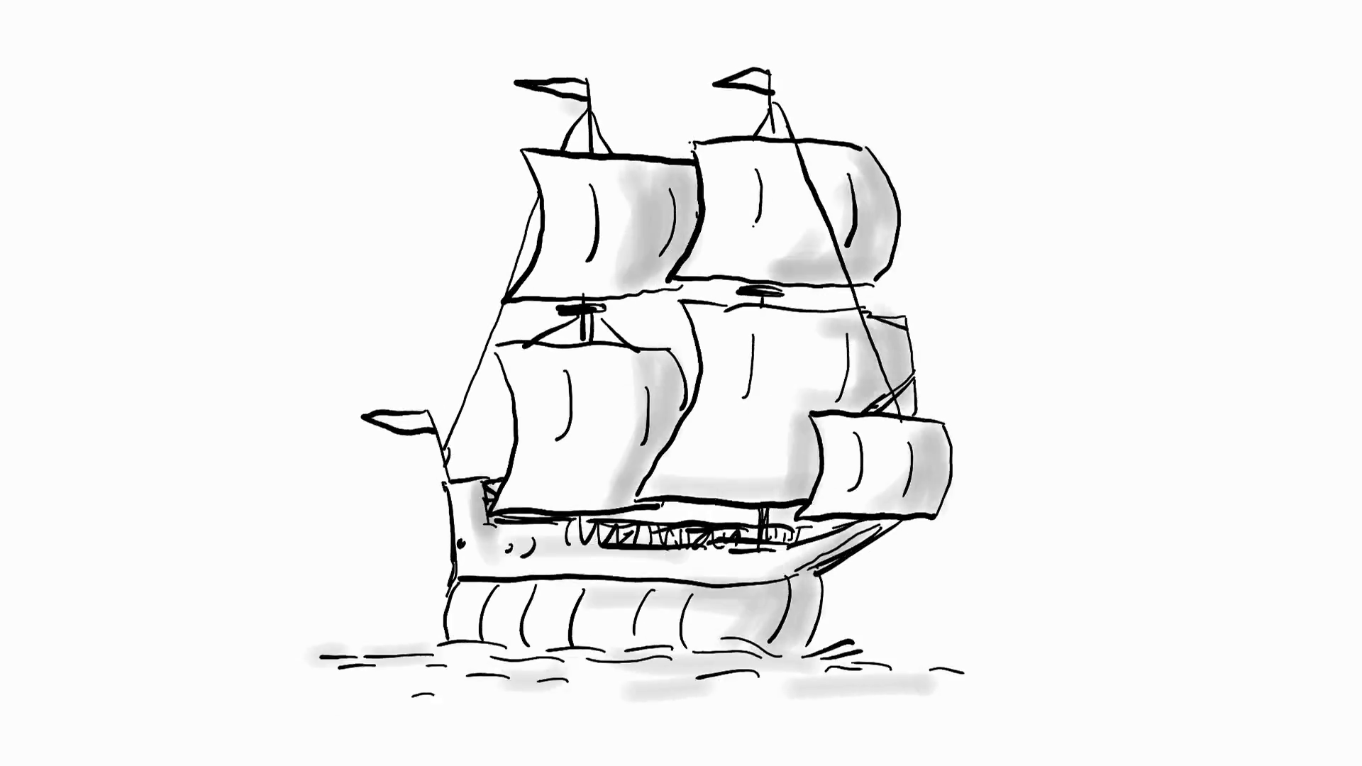 Какой корабль изображен на рисунке. Корабль рисунок. Корабль спереди рисунок. Корабль карандашом. Парусник рисунок карандашом.