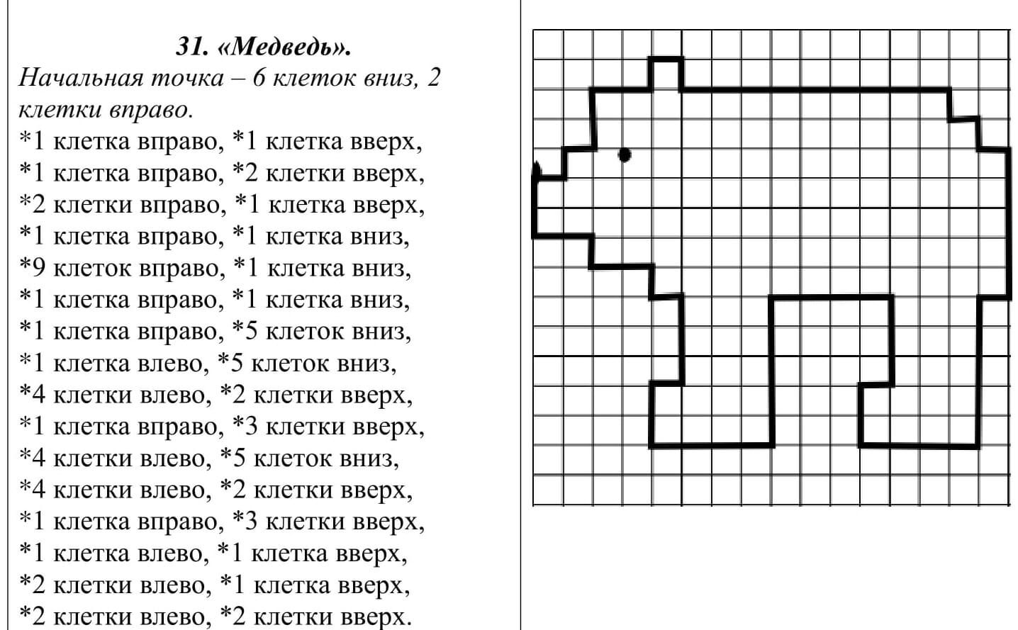 Рисунки по клеточкам по математике 2 класс