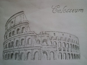 Поэтапное рисование Колизея