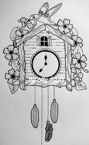 Рисунок часы с кукушкой