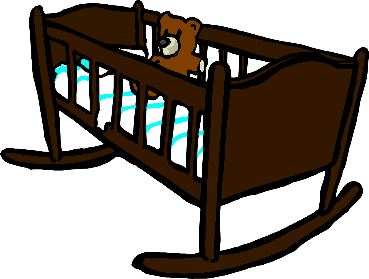 Детская кроватка мультяшная. Детская кроватка на прозрачном фоне. Колыбелька на прозрачном фоне. Нарисованная детская кроватка.