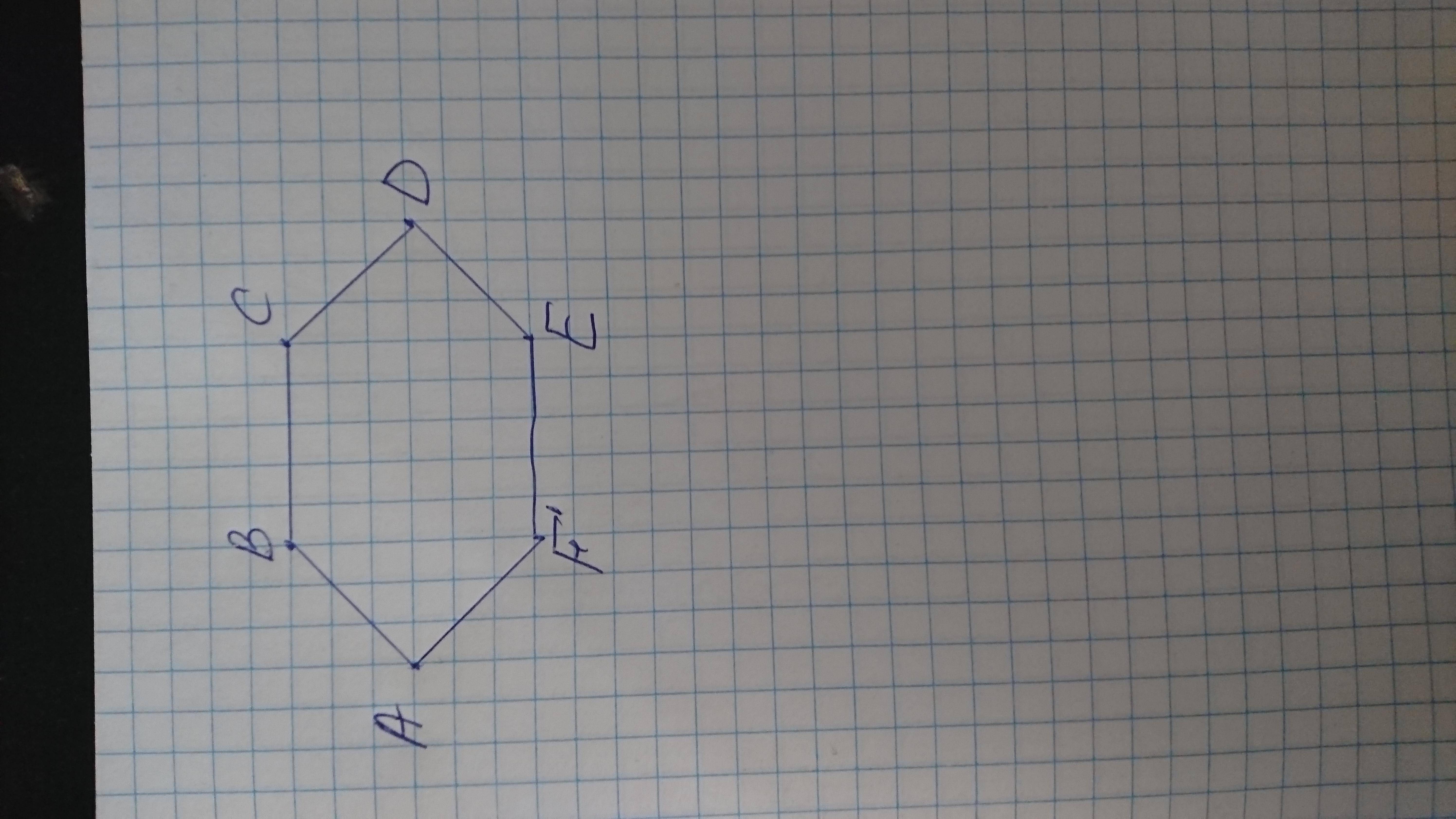 Как нарисовать шестиугольник в тетради в клетку