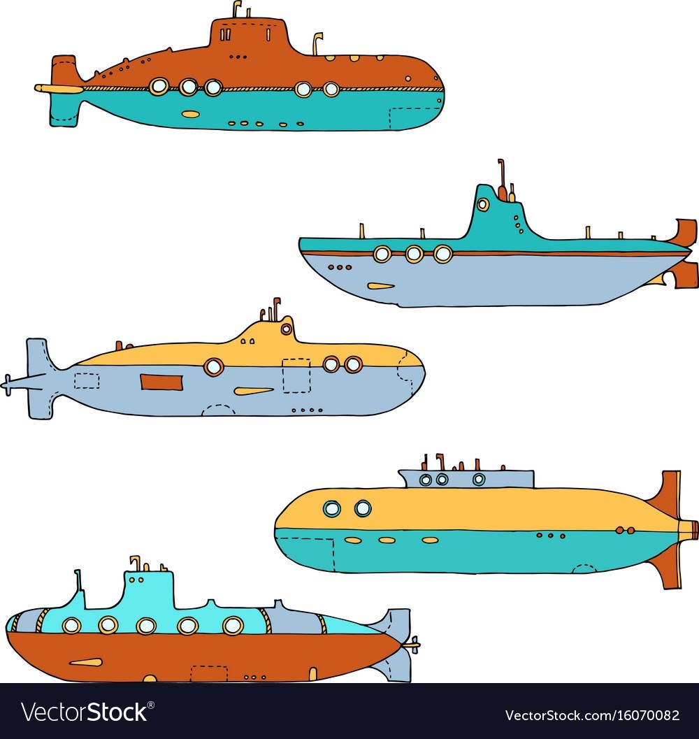 Как рисовать подводную лодку