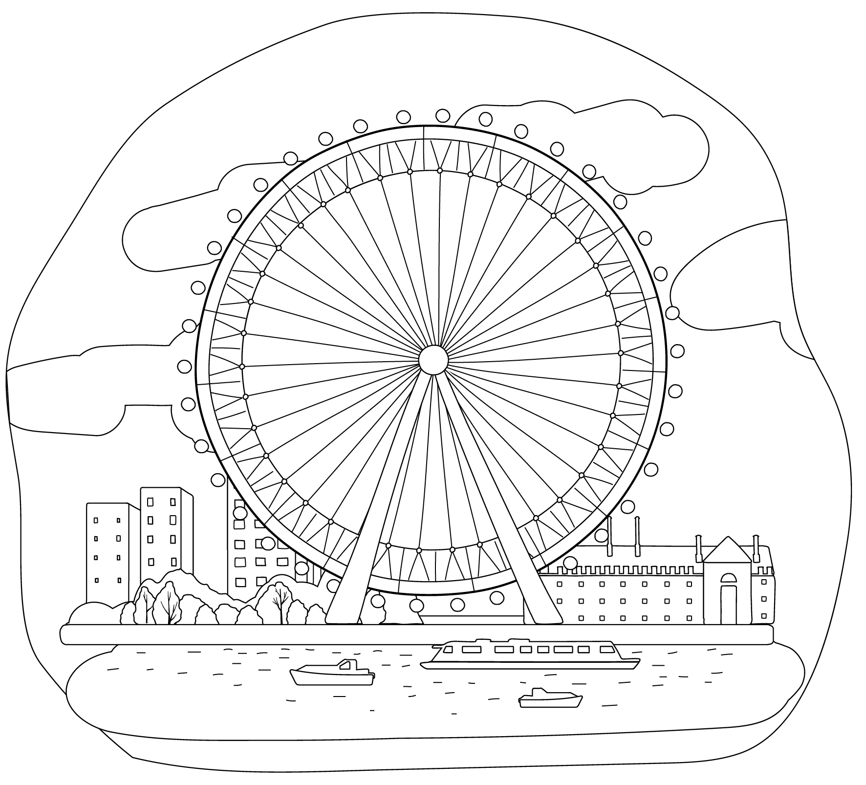 London eye рисунок