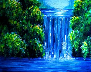 Нарисованный водопад