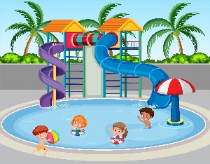 Рисунок аквапарка для детей