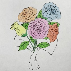 Нарисованный букет роз