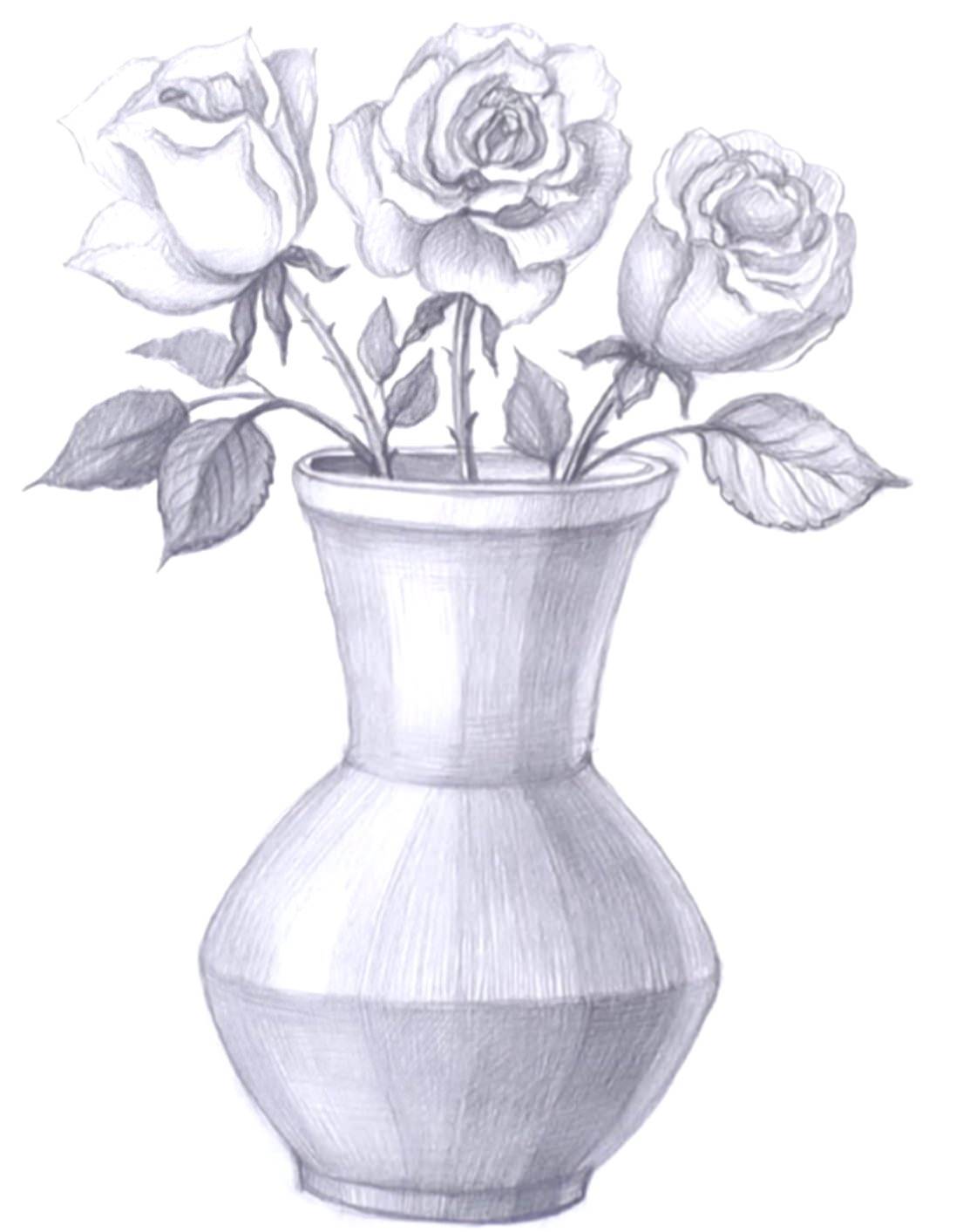 Рисование вазы Рисование вазы с цветами Рисование ваза с цв...