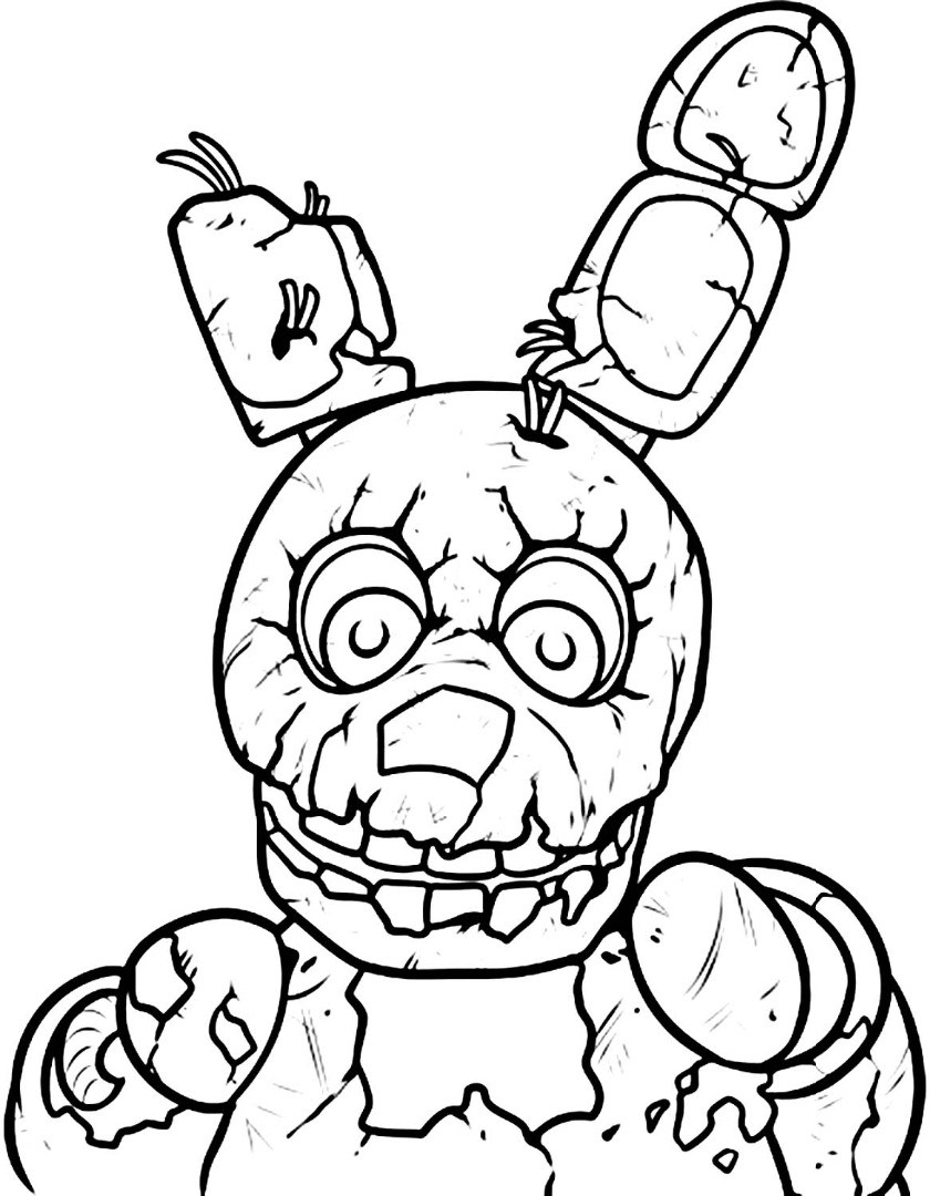 Springtrap рисунок карандашом