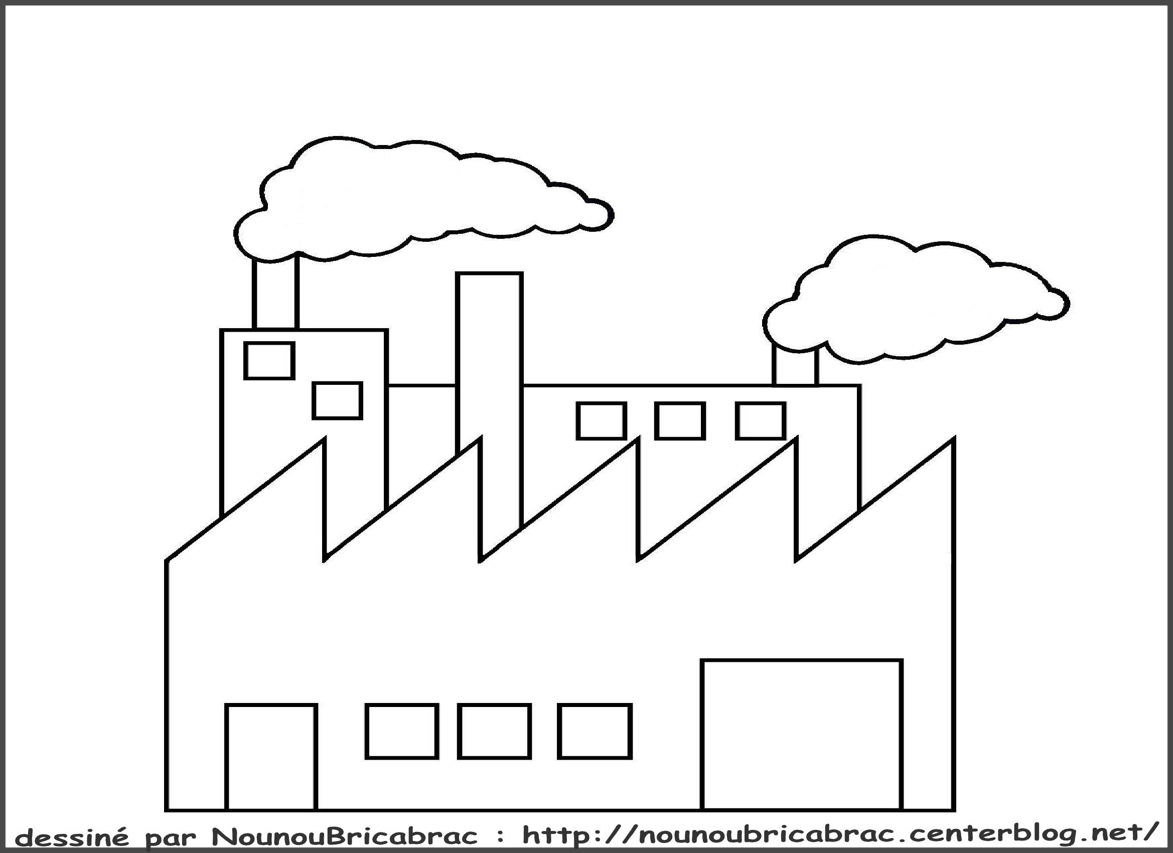 Как нарисовать завод с трубой
