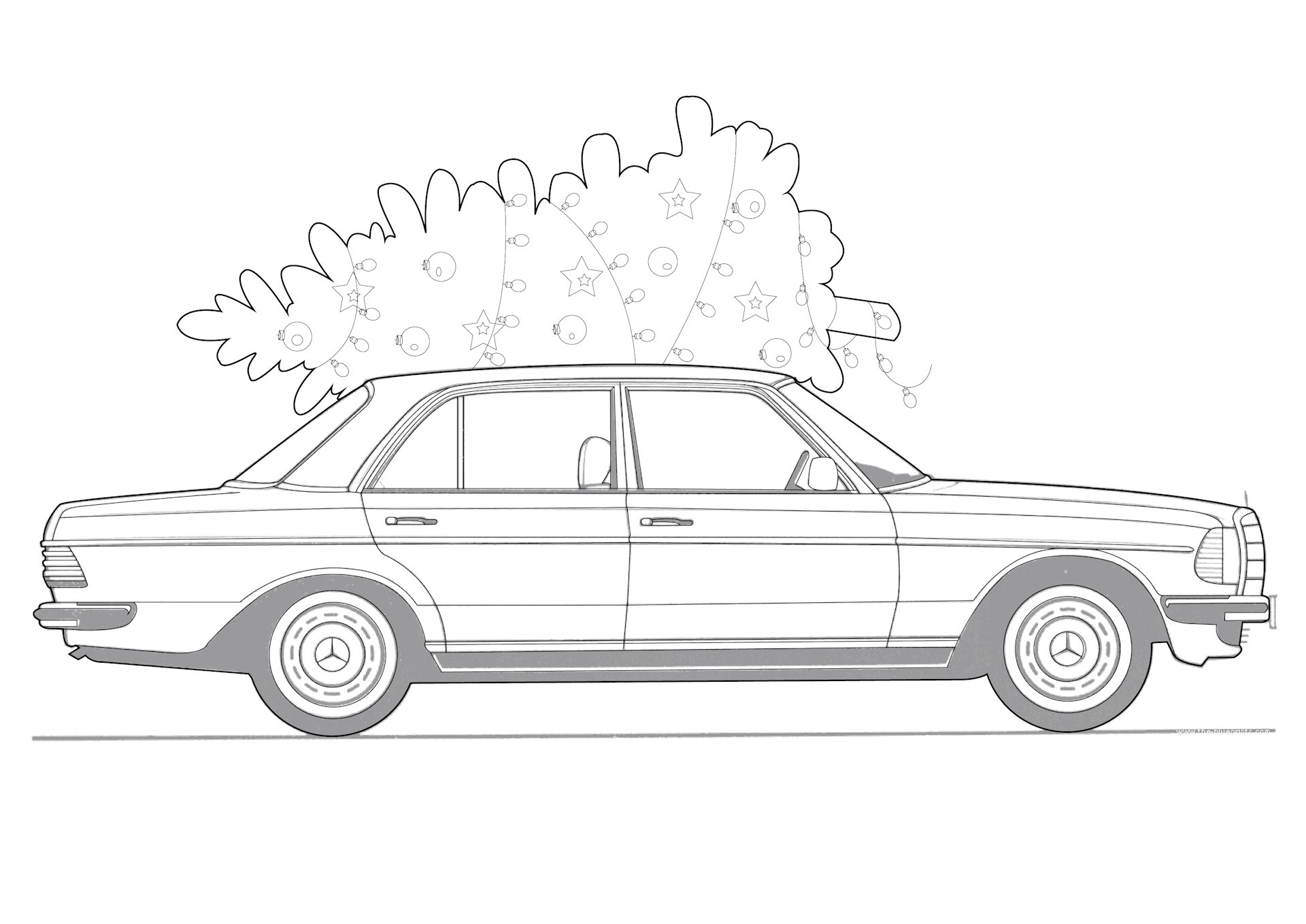 Мерседес w124 рисунок