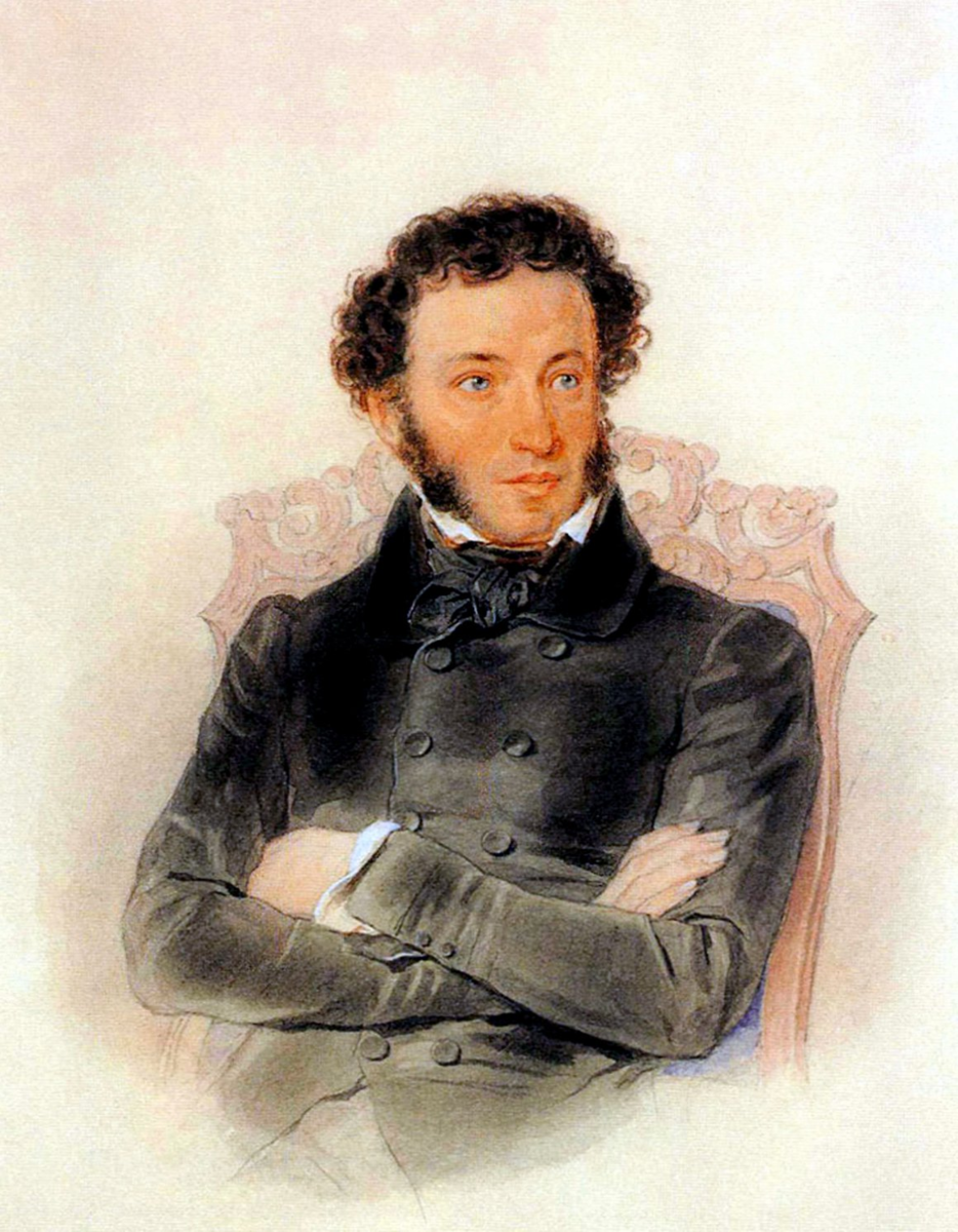 Пушкин в мил. Портрет а.с. Пушкина п.ф. Соколов. 1836.