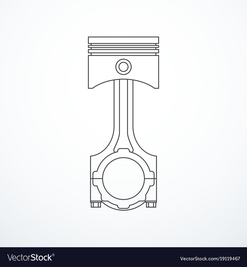 Рисунок поршня с шатуном