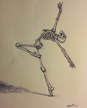 Нарисованный скелет
