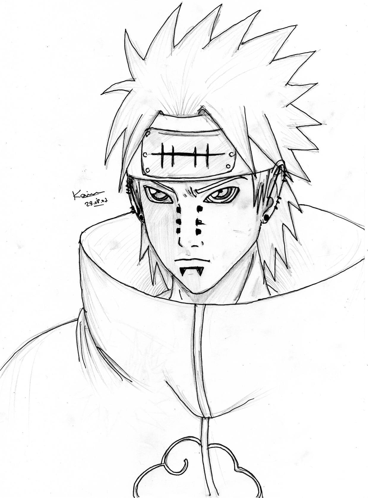 Drawing naruto. Раскраска аниме Наруто Пейн. Нарисовать Наруто. Яхико рисунок. Рисунки аниме Наруто Пейн.