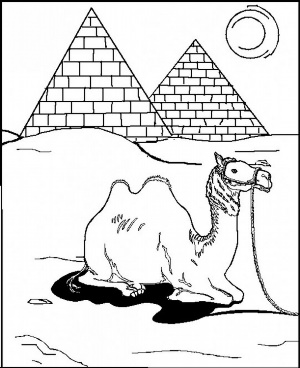 Раскраска пирамиды египта