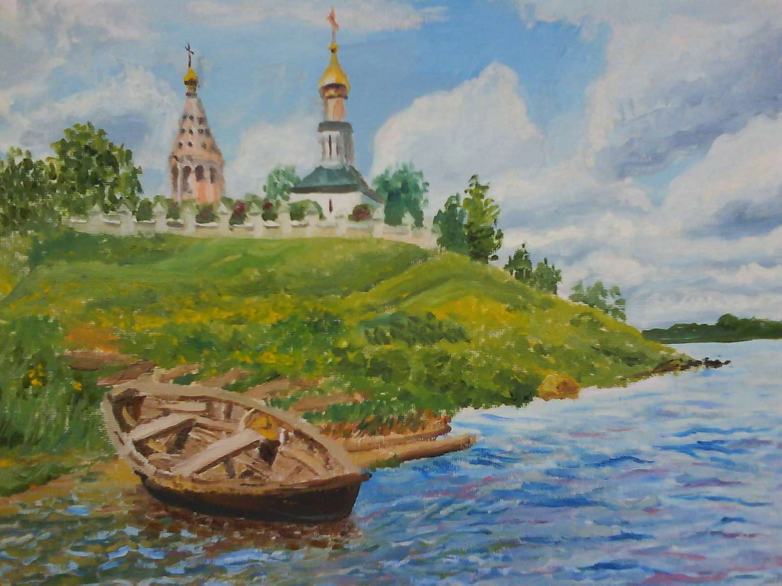 Рисунок волги реки