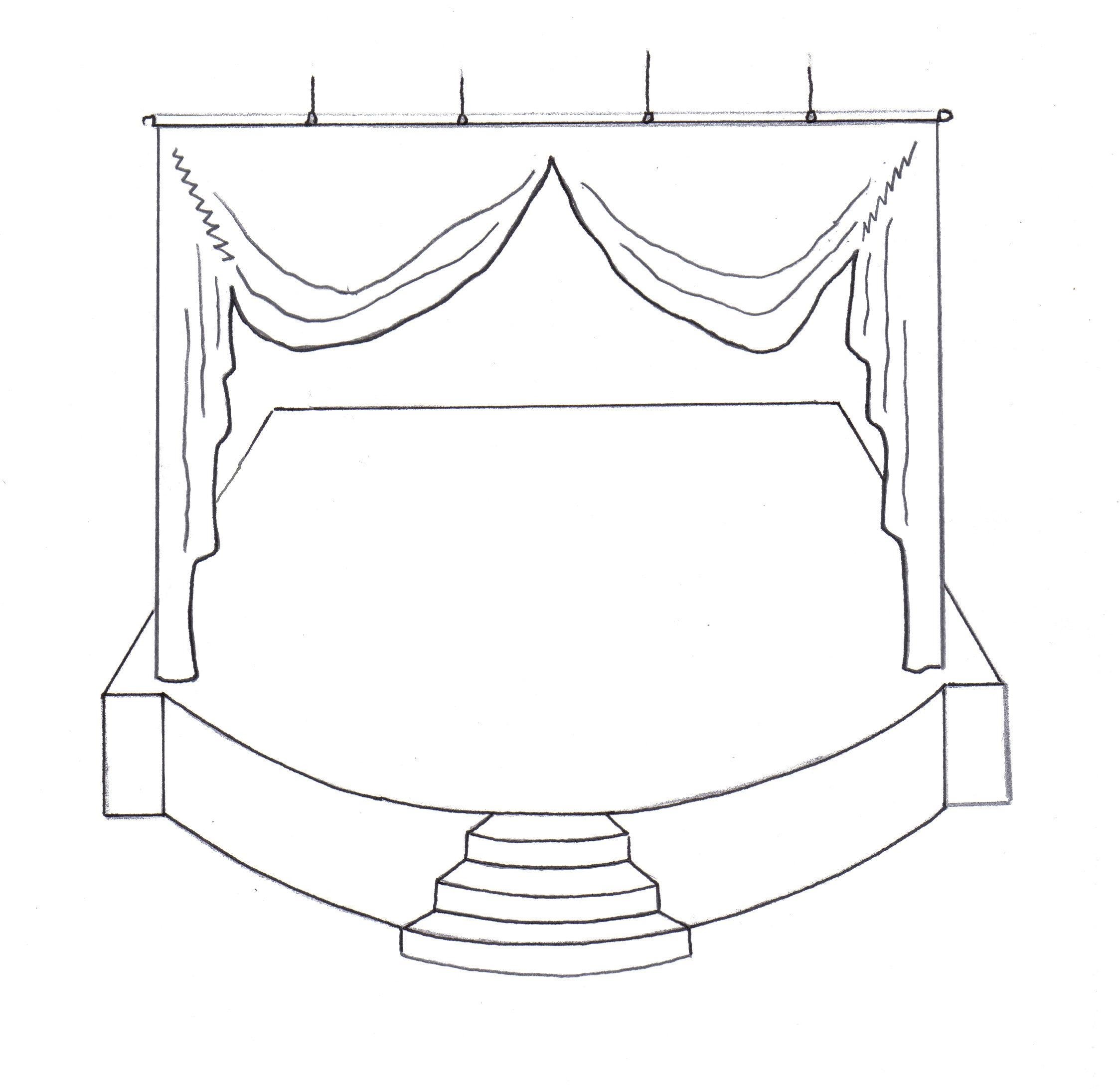 Театр рисунок. Сцена театра рисунок. Сцена театра. Эскиз театральной сцены.