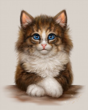 Мультяшный рисунок кошки