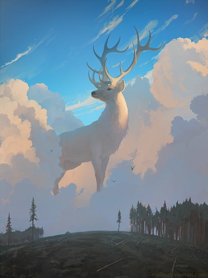 Мать олениха. Художник Artem rhads Cheboha.