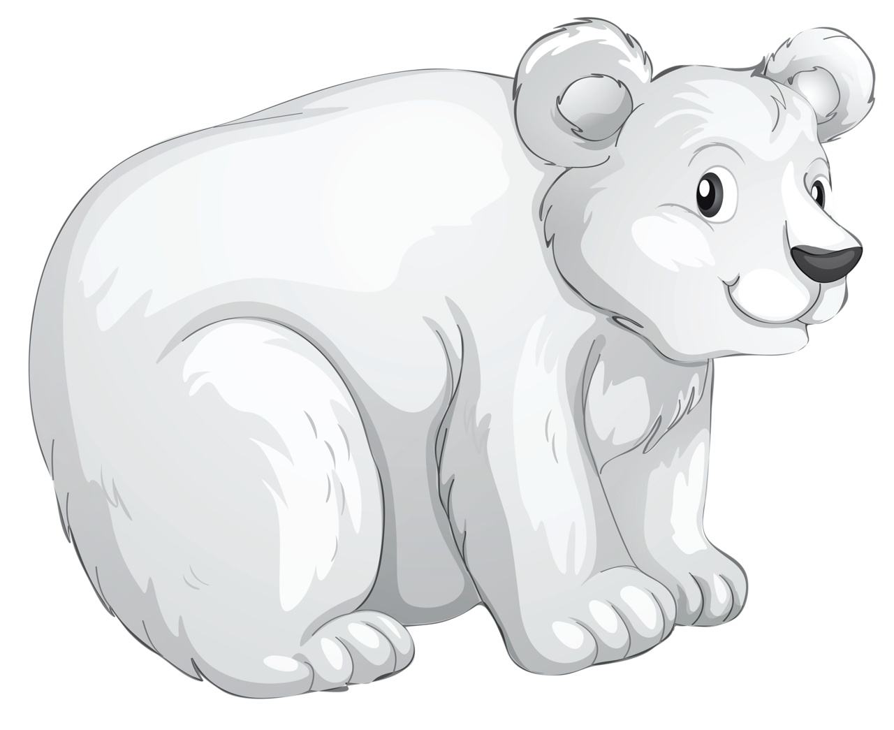 Белый рисунок на прозрачном фоне. Белый медведь для детей. Белый медведь мультяшный. Белый медведь рисунок. Полярный медведь мультяшный.