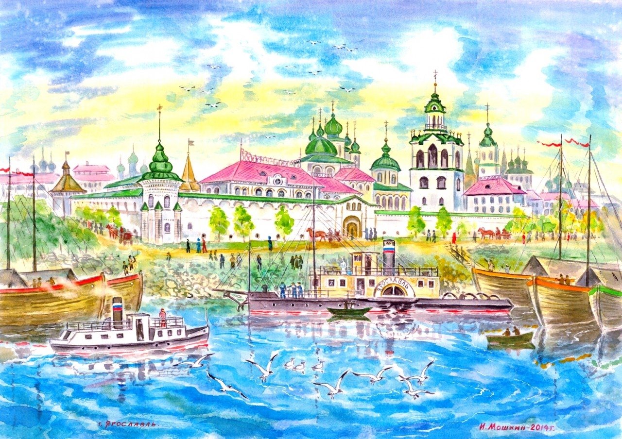 Рисунок ярославля карандашом