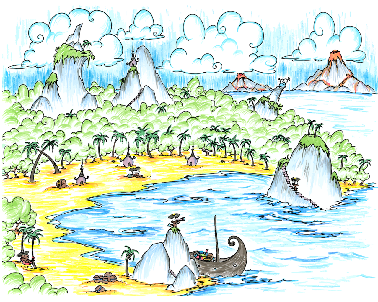 Сказочный остров. Остров картинка для детей. Удивительный остров. Рисунок. Нарисовать остров. Сказка весенний остров