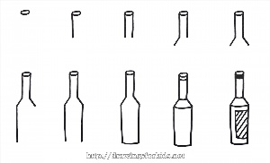 Как нарисовать бутылку