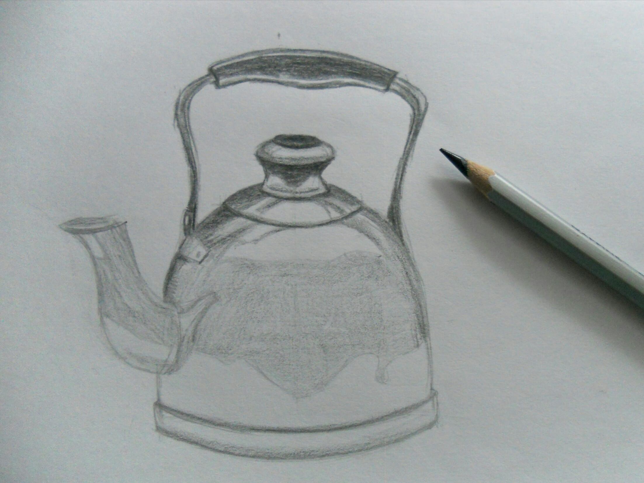 Изобразить предмет быта. Чайник карандашом. Чайник рисунок карандашом. Наброски карандашом предметы. Поэтапное рисование чайника.