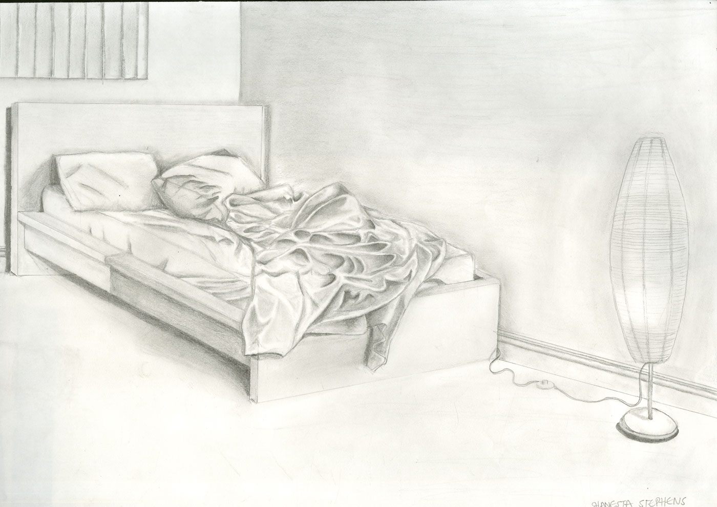 Кровать зарисовка