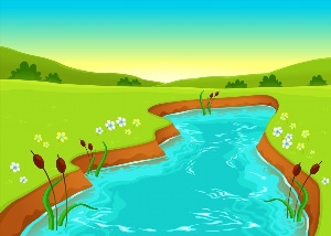 Река рисунок для детей