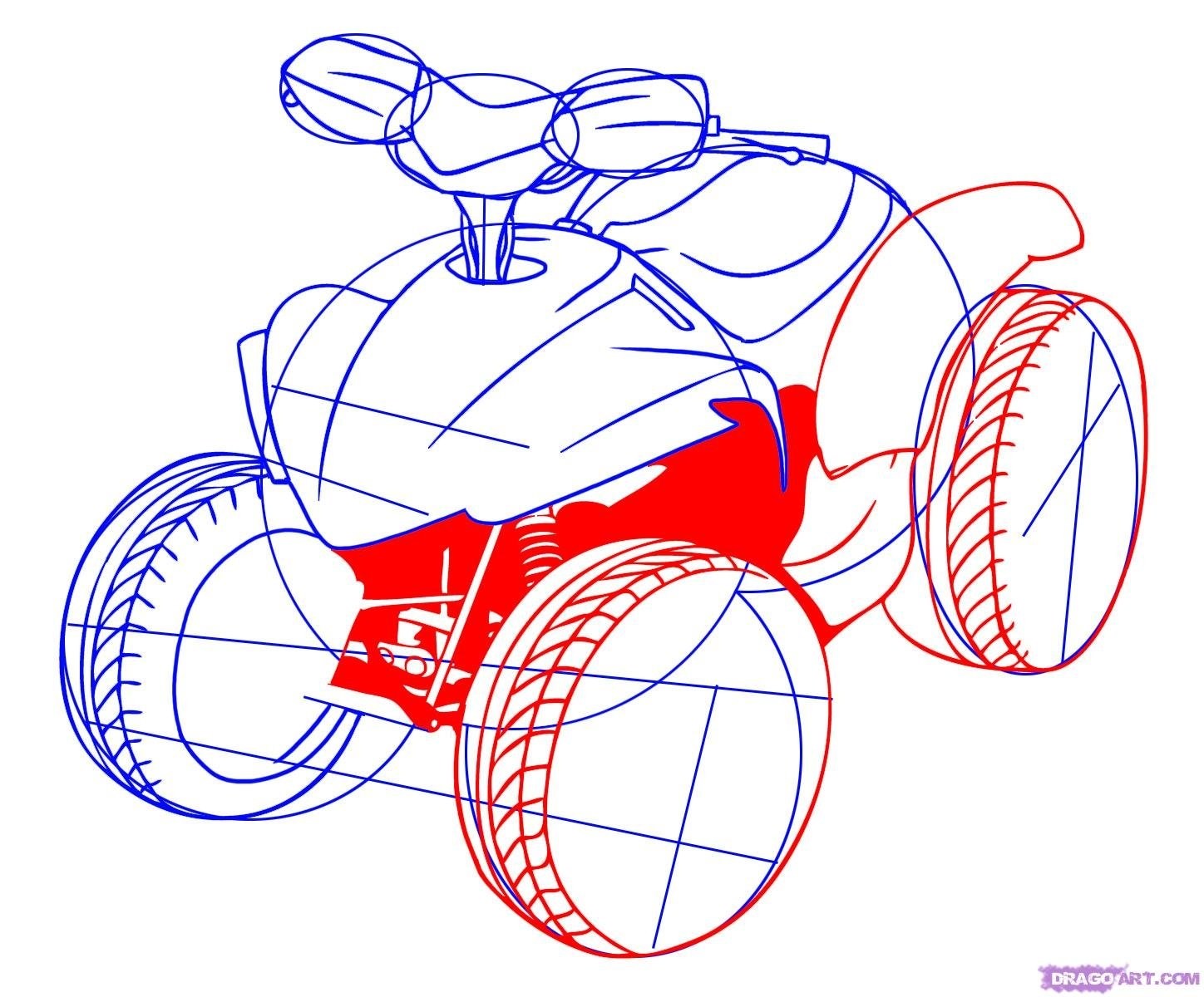 Квадроцикл нарисовать легко