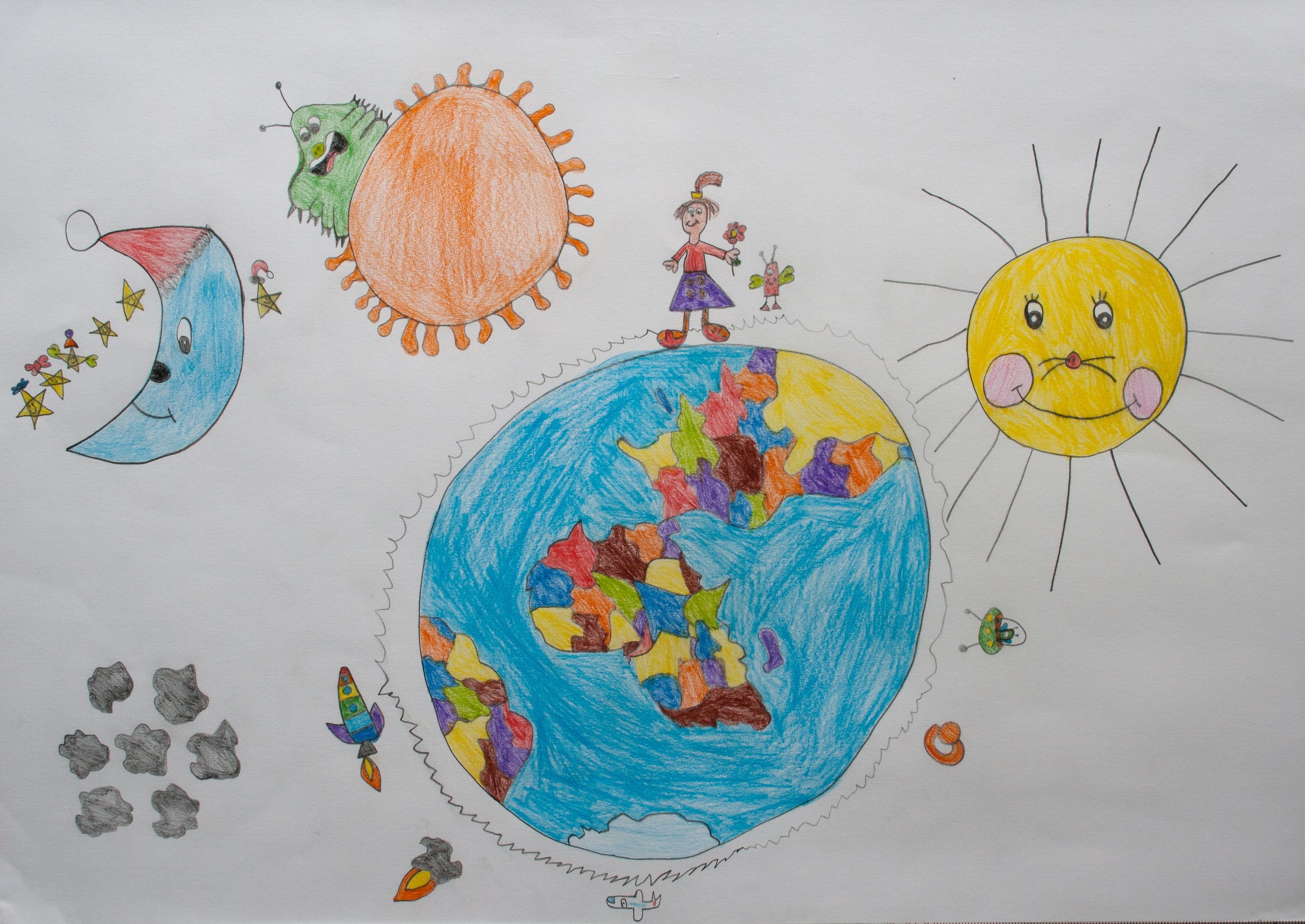 Рисунок легкий планета. Планета рисунок. Планета рисунок для детей. Рисование Планета земля глазами детей. Плакат Планета земля.