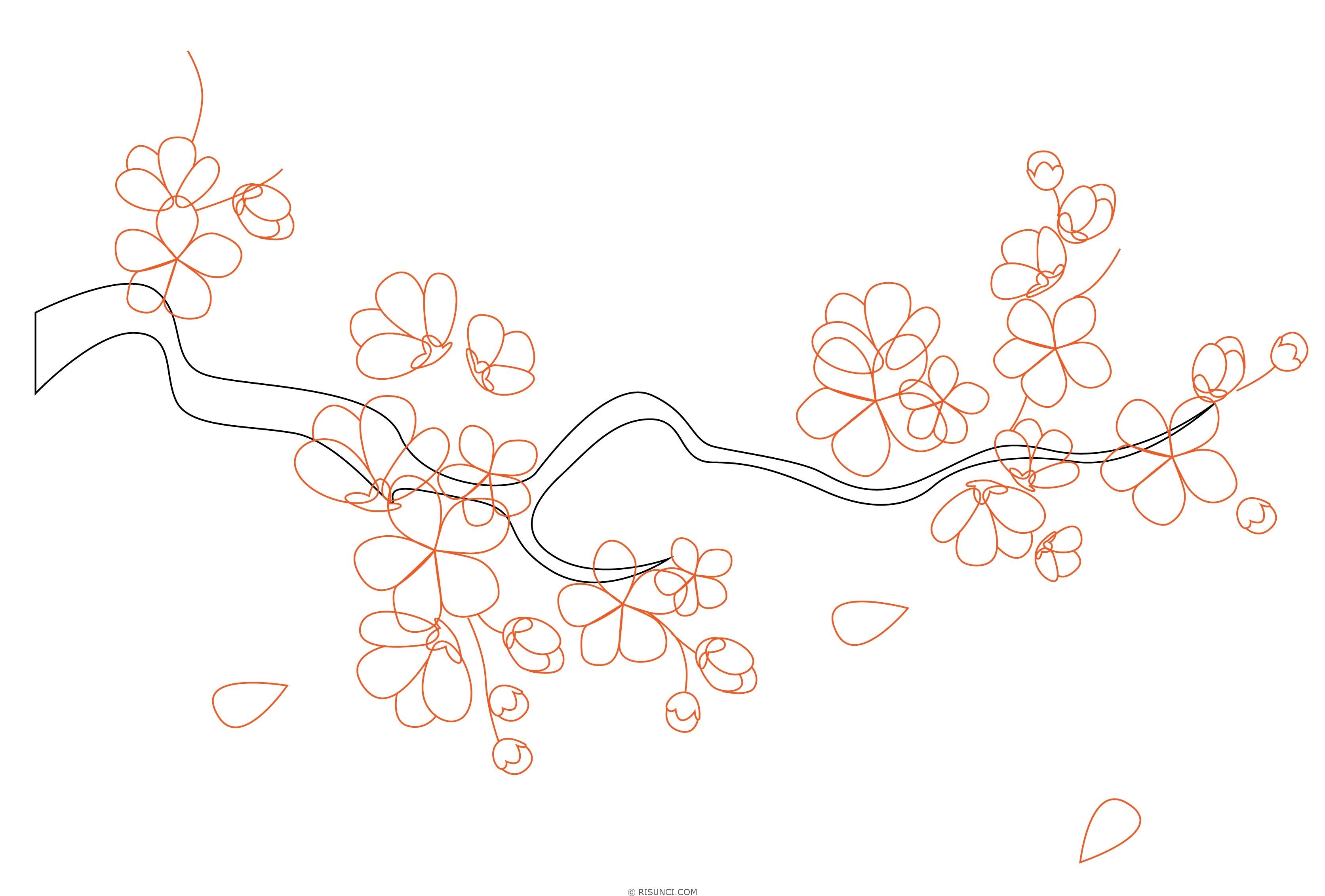 Нарисовать ветку сакуры 2 класс