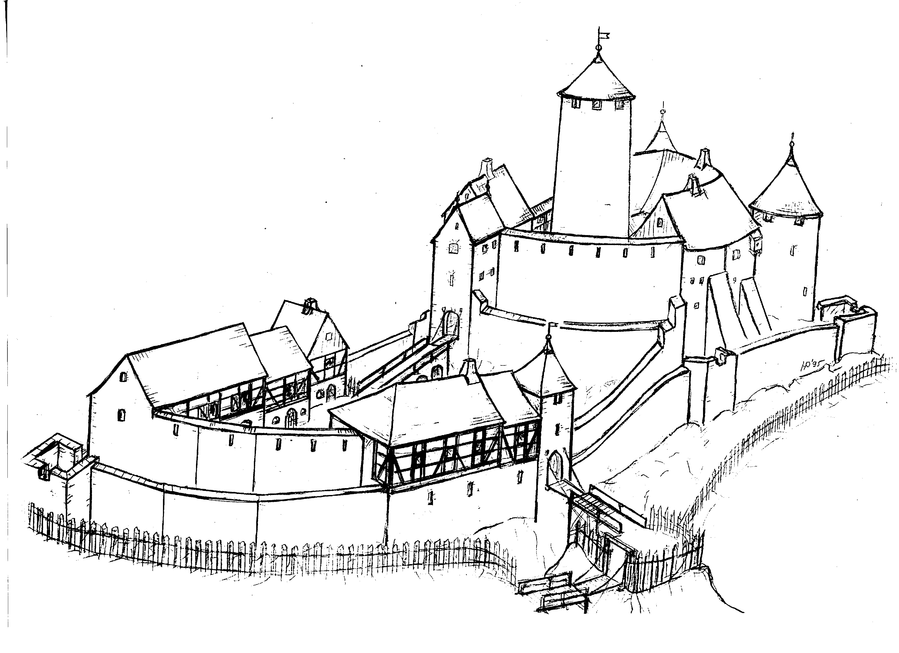 Чертежи средневековых замков