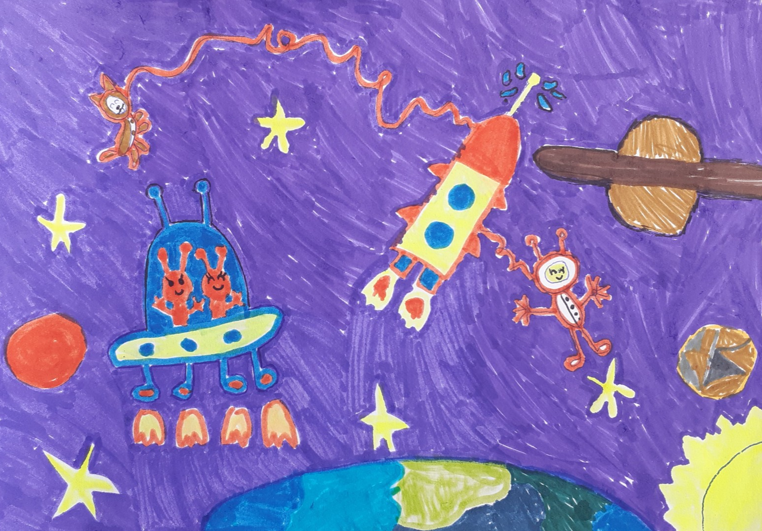 Рисуем космос с детьми 5 6. Космос рисунок. Рисунок на тему космос. Детский рисунок на тему космос. Рисунки на тему космос для детей.