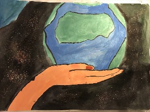 Рисунок земля в руках