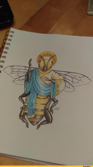 Поэтапное рисование пчелы