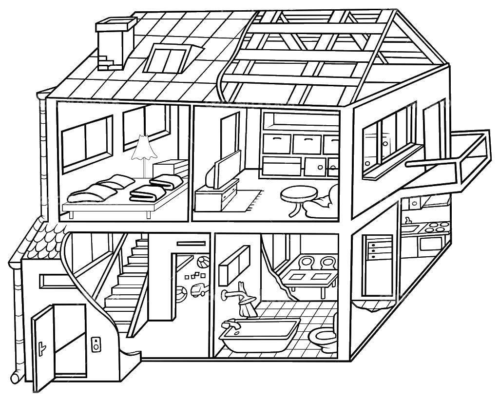 Как нарисовать дом изнутри