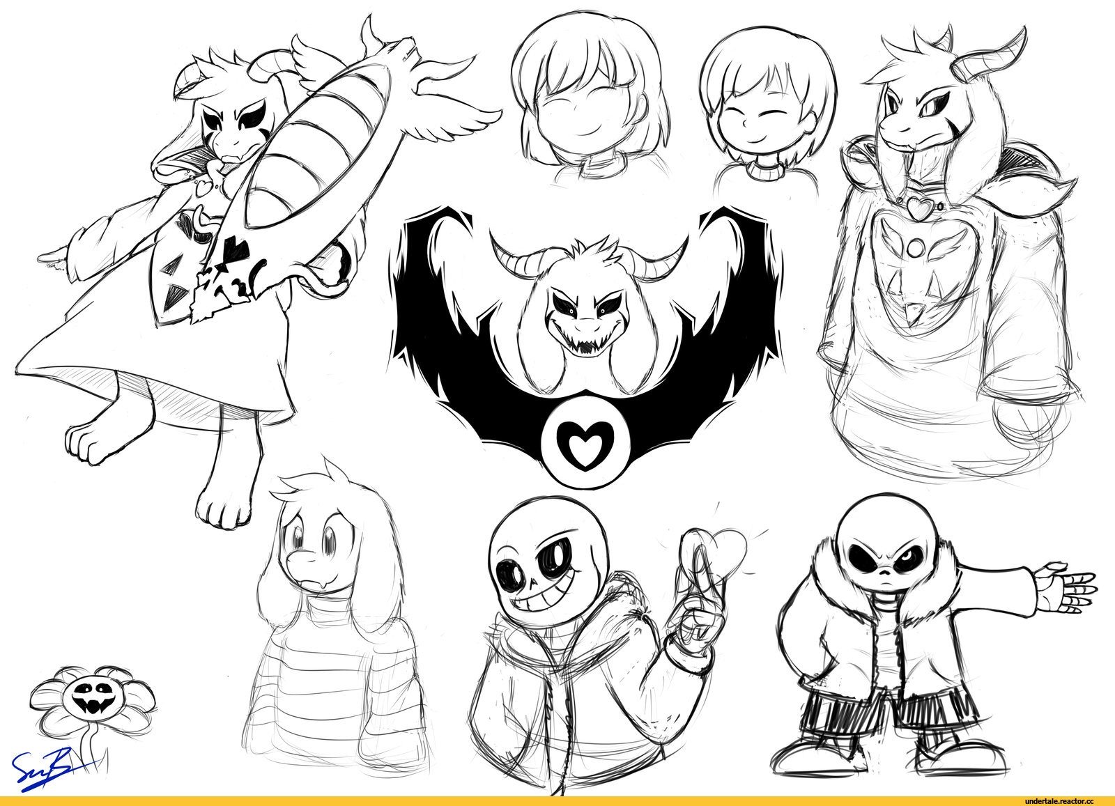 Рисунок санса из undertale