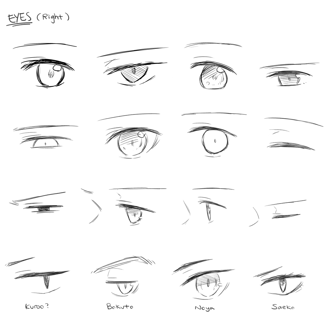 Глаза рисунок аниме мужские