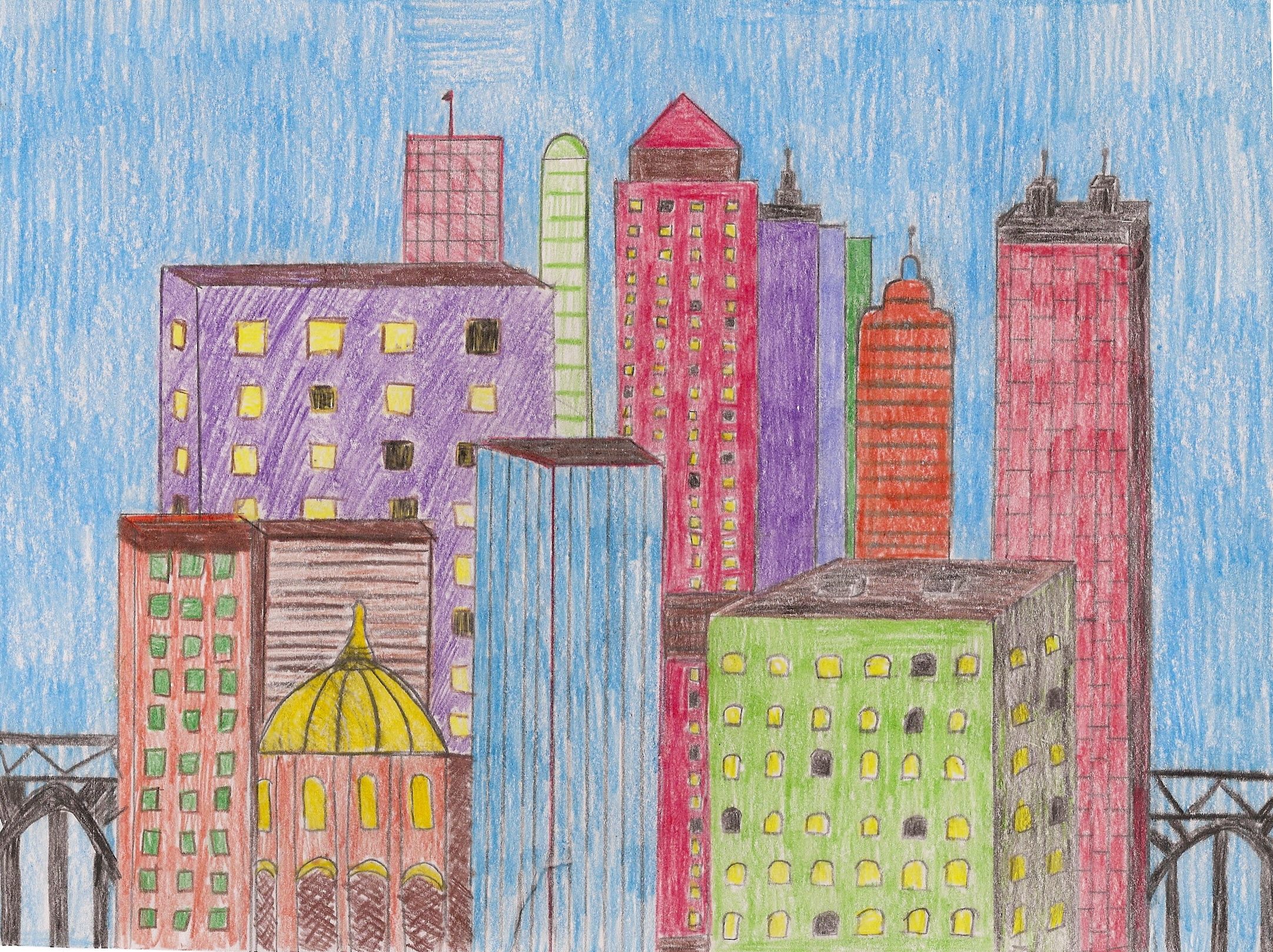 Включи простые города. Город рисунок. Рисование городских домов для детей. Современный город рисунок. Современный город рисунки детей.