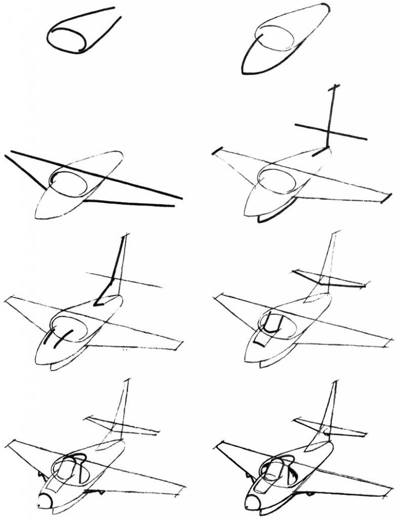Как легко нарисовать военные самолеты