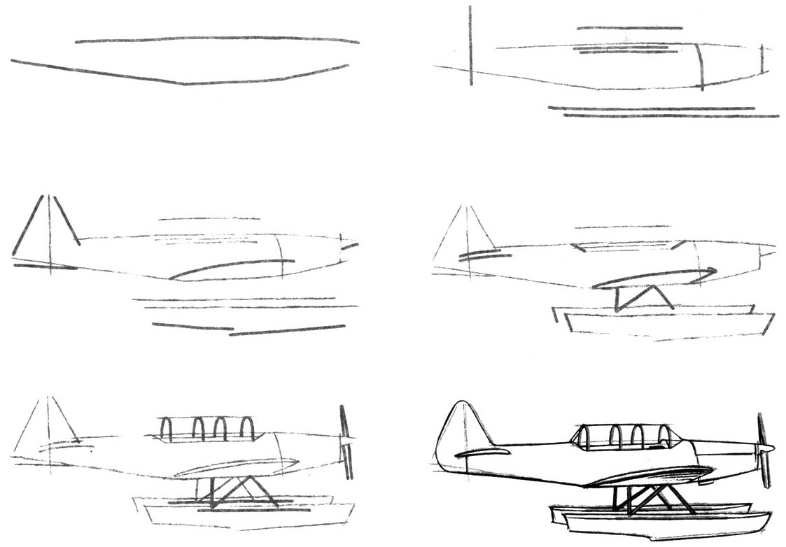 Самолет карандашом легко. Поэтапное рисование самолета. Самолёт рисунок карандашом. Самолёт карандашом рисунок для начинающих. Рисунок самолёта военного легко.