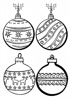 Рисунки новогодних шаров