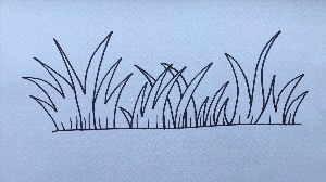 Нарисовать траву карандашом