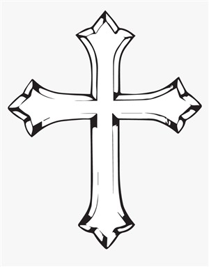 Католический крест рисунок