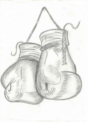 Боксерские перчатки рисунок карандашом