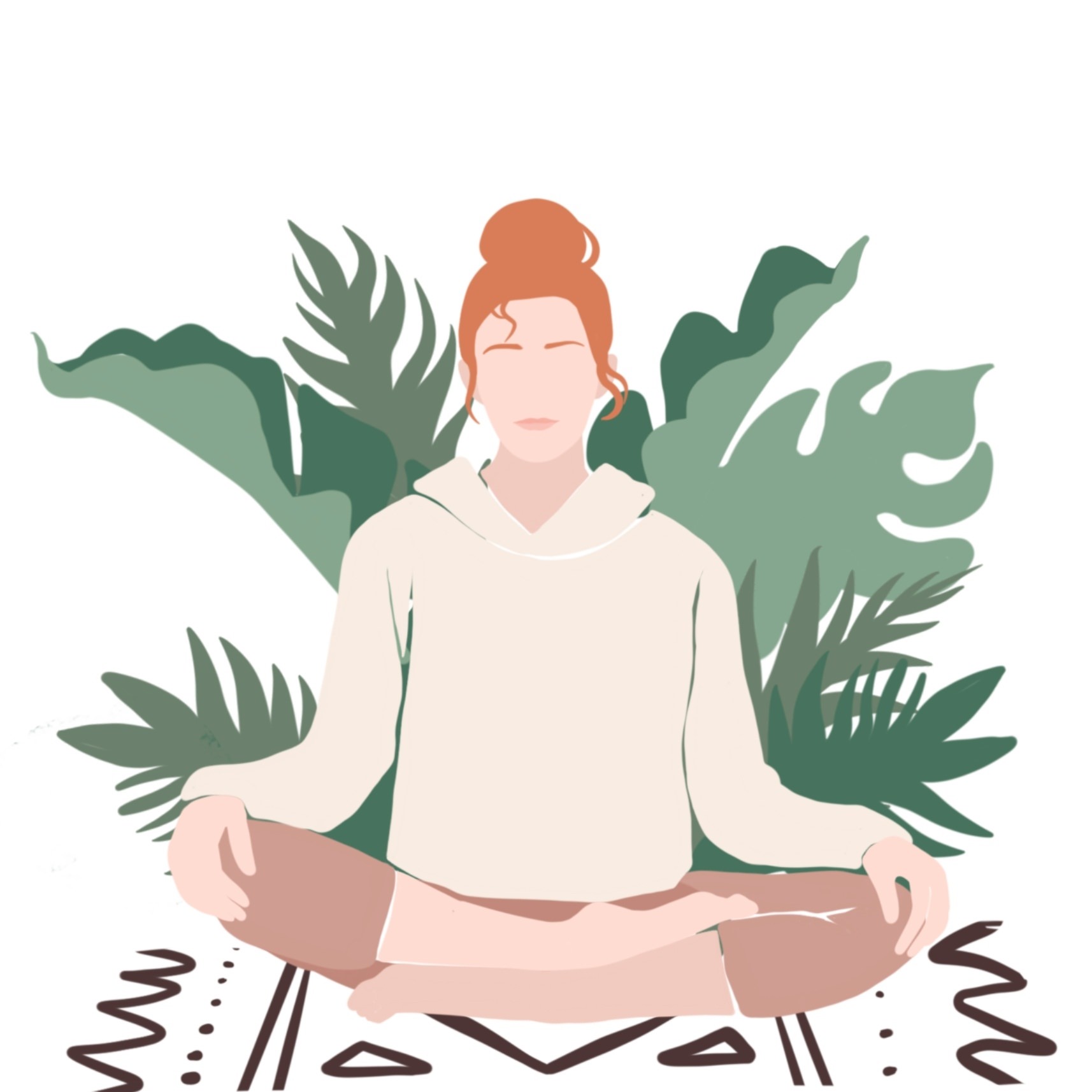 Медитация на белом фоне